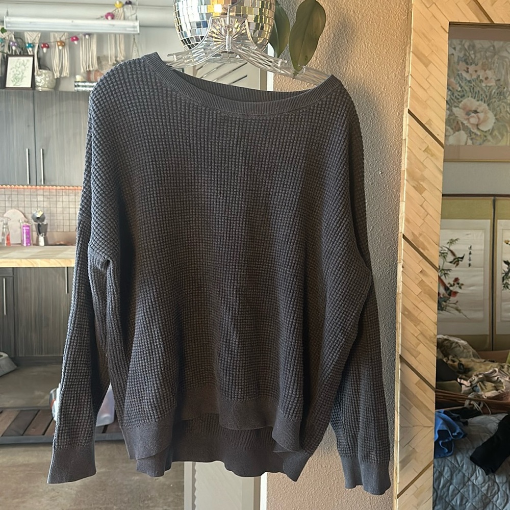 1xl rei  cooperative waffle sweater blue